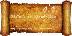 Gömöry Virgília névjegykártya
